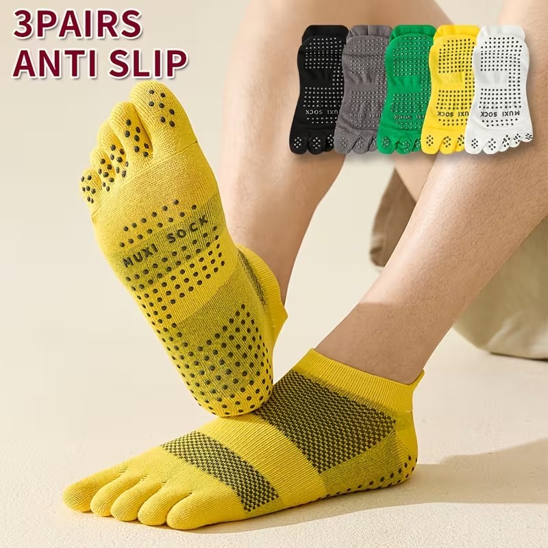 Sports Grip - Chaussettes à orteils séparés pour hommes,