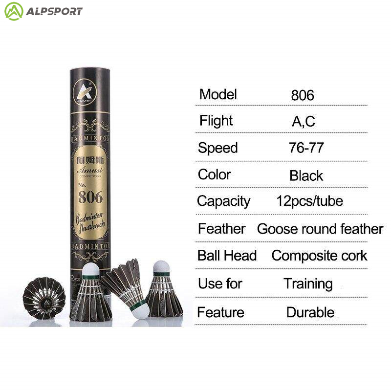 Volants de Badminton ALP 806,  - Feather Shuttlecock avis et prix
